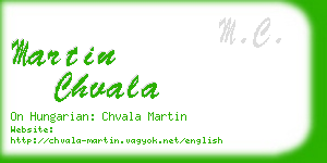 martin chvala business card